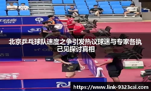 北京乒乓球队速度之争引发热议球迷与专家各执己见探讨真相